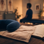 Cervicales et vertiges : coussin cervical, compresse chaude et notes médicales