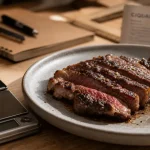 Combien de protéine dans 100g de viande rouge : portion de bœuf grillé