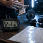 Durée séance musculation 45 à 75 minutes, chrono sur banc de musculation