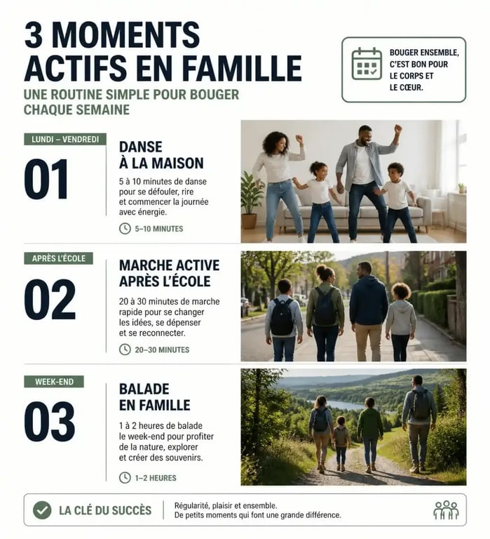 Comment maintenir une activité physique ludique en famille avec une routine simple dans la semaine