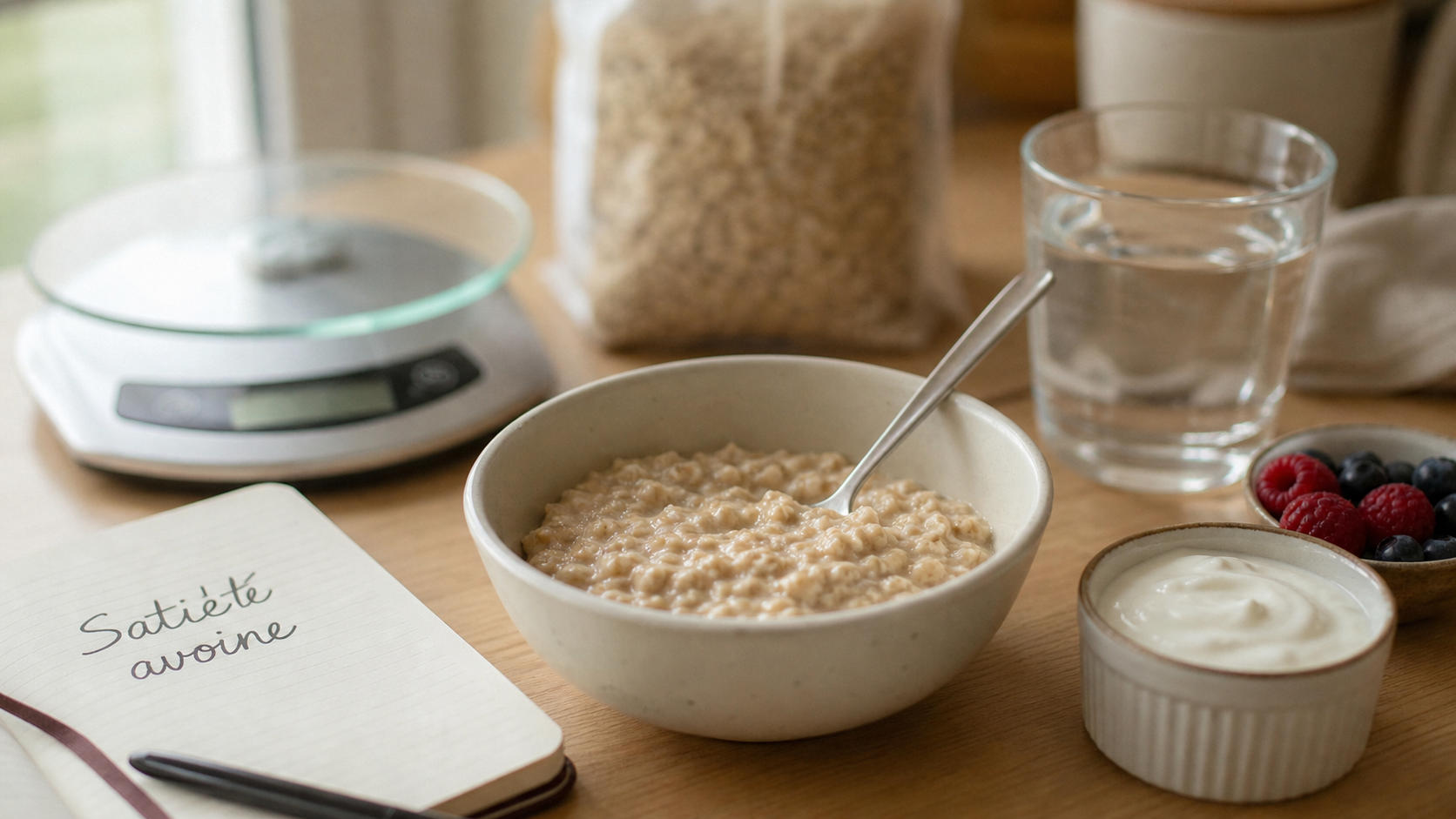 Flocon d avoine pour maigrir : bol de porridge crémeux pour la satiété