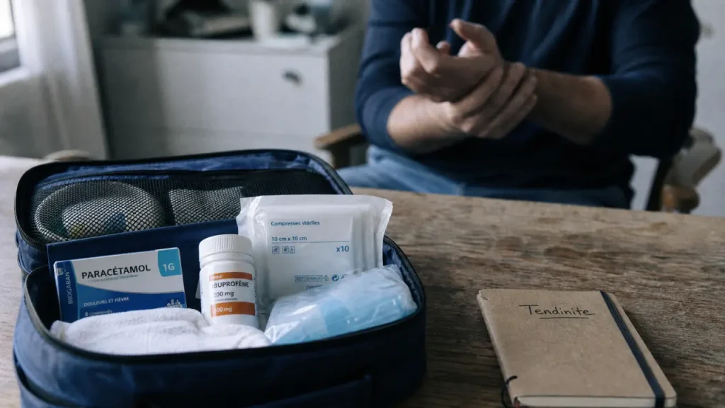 Ibuprofene tendinite : trousse, glace et douleur au tendon