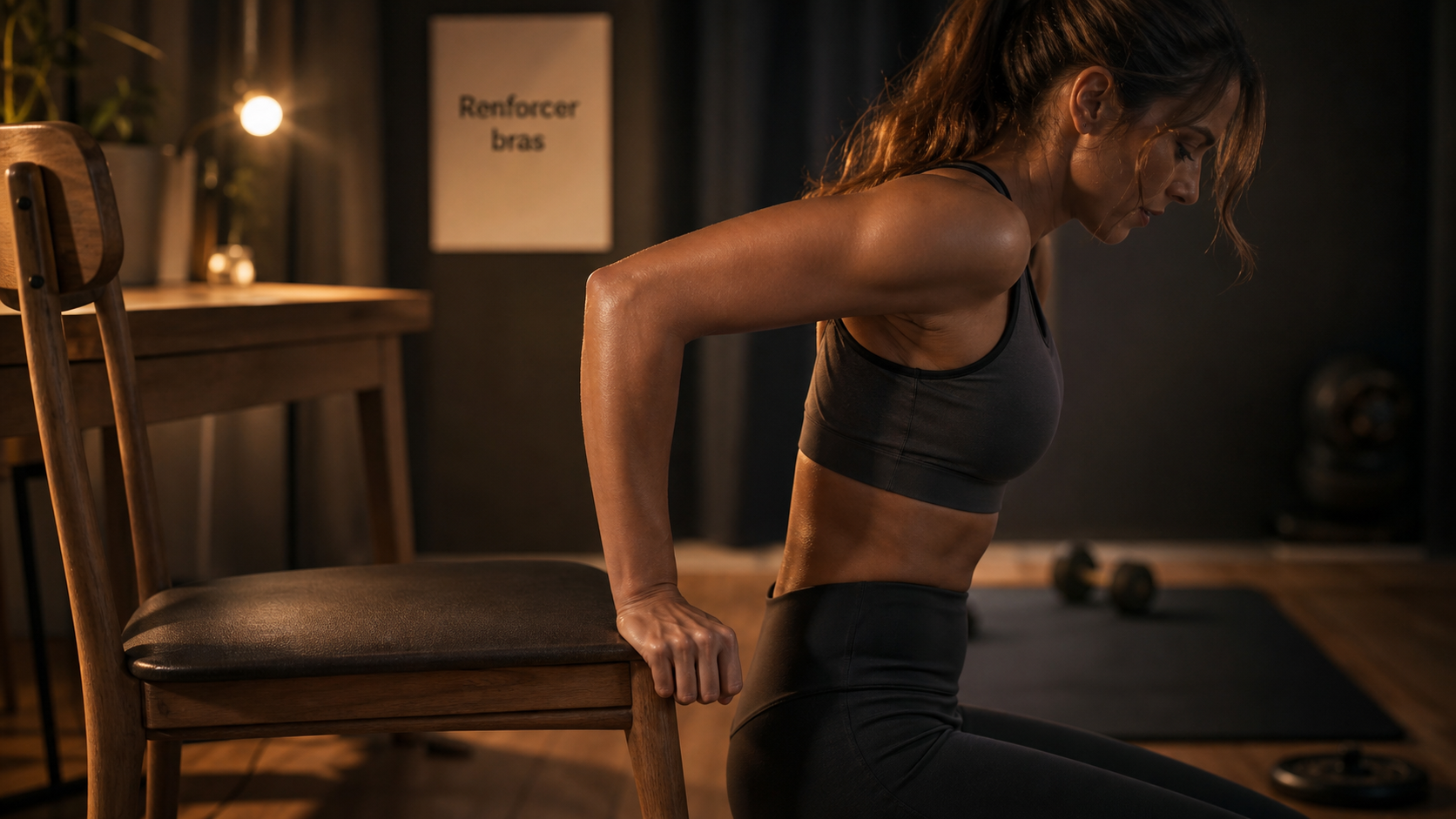 Muscle sous les bras : triceps sur dips