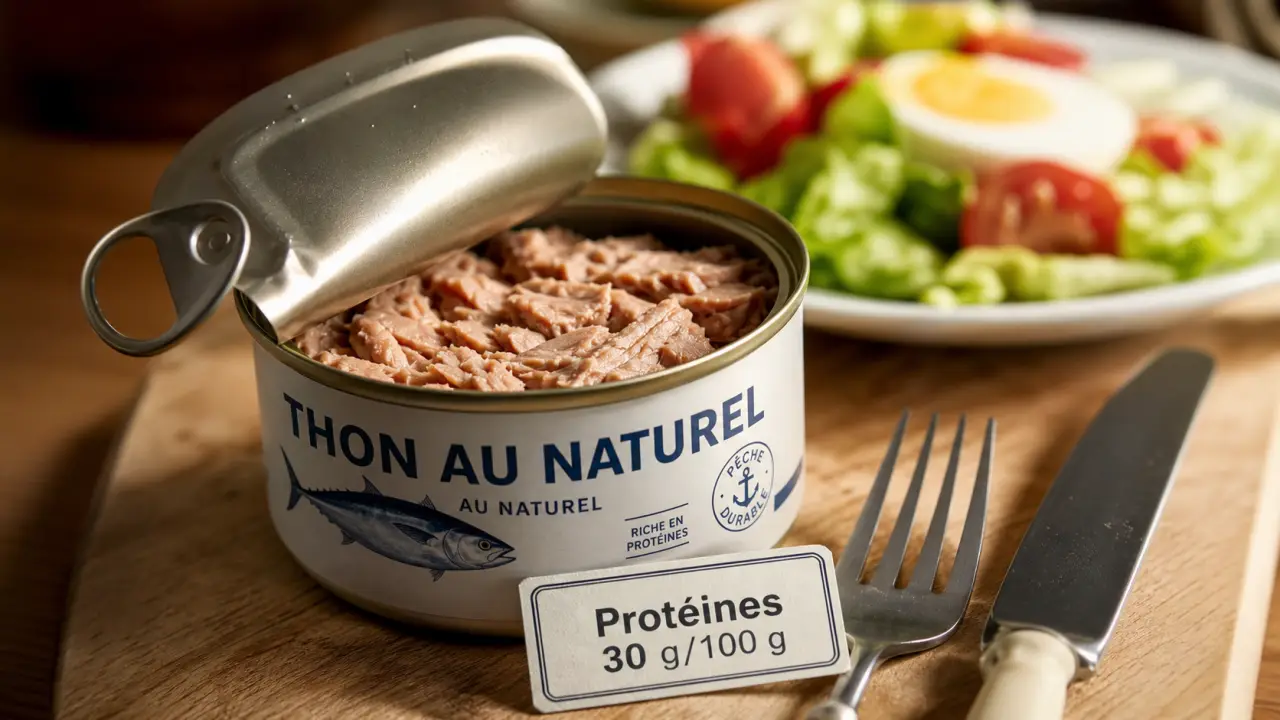 Proteine thon : 30 g/100 g selon les boîtes