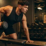 Rowing halteres : prise neutre, dos plat, tirage haltère propre