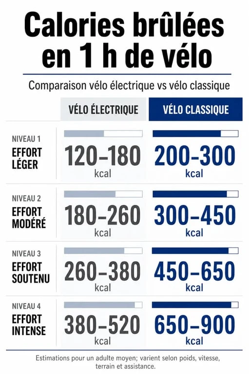 1h de vélo calorie : comparaison des calories brûlées entre vélo électrique et vélo classique