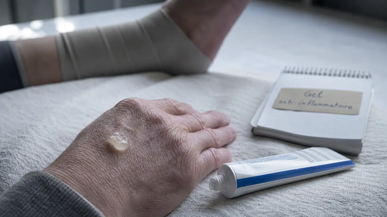 Gel anti inflammatoire sur main, diclofénac ibuprofène acide niflumique