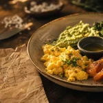 keto regime : assiette en cétose (œufs, avocat, saumon, brocoli)