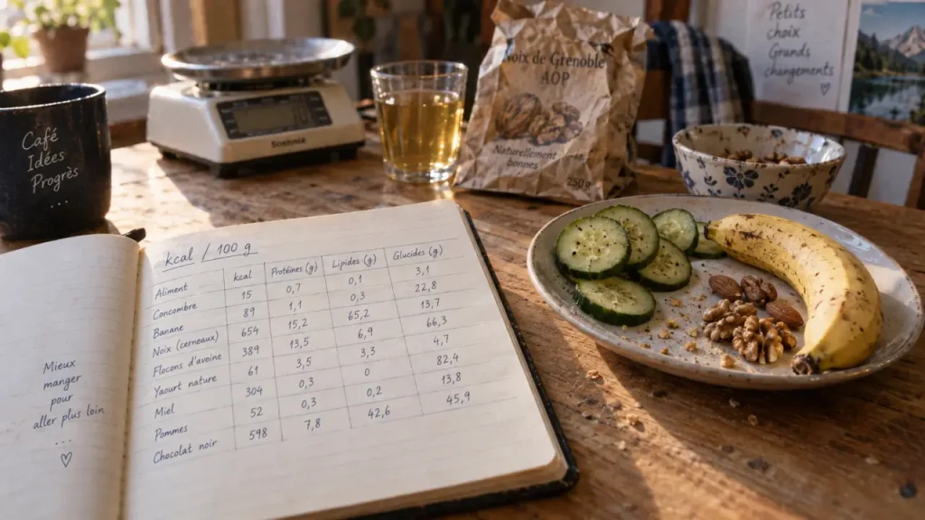 Tableau des calories : comparez les aliments sans vous tromper de portion
